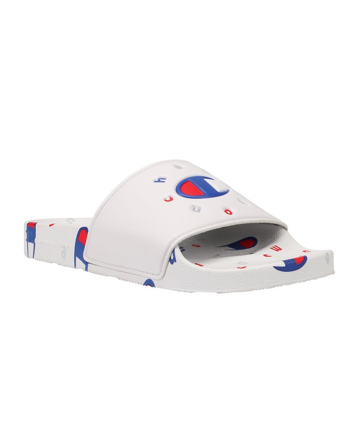 Womens white champion online slides